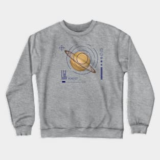 Saturn Exploration Space Travel Crewneck Sweatshirt